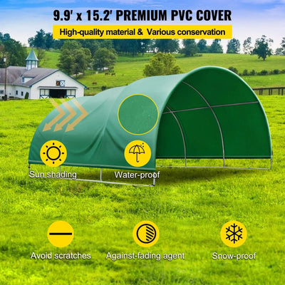 VEVOR Livestock Shelter 9.9x10x5.5FT happypetssupply