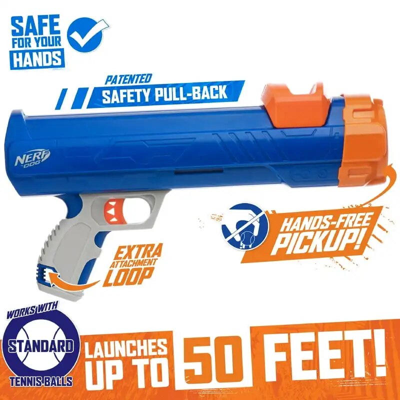 16 Inch Tennis Ball Blaster With 4 Tennis Balls Included happypetssupply