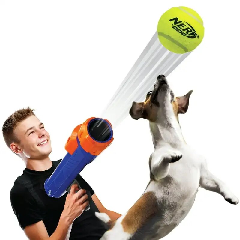 16 Inch Tennis Ball Blaster With 4 Tennis Balls Included happypetssupply