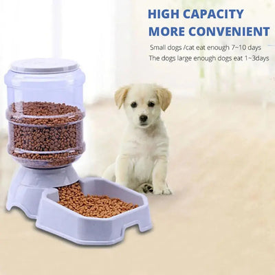1Pc Practical 3.8L Automatic Food and Water happypetssupply