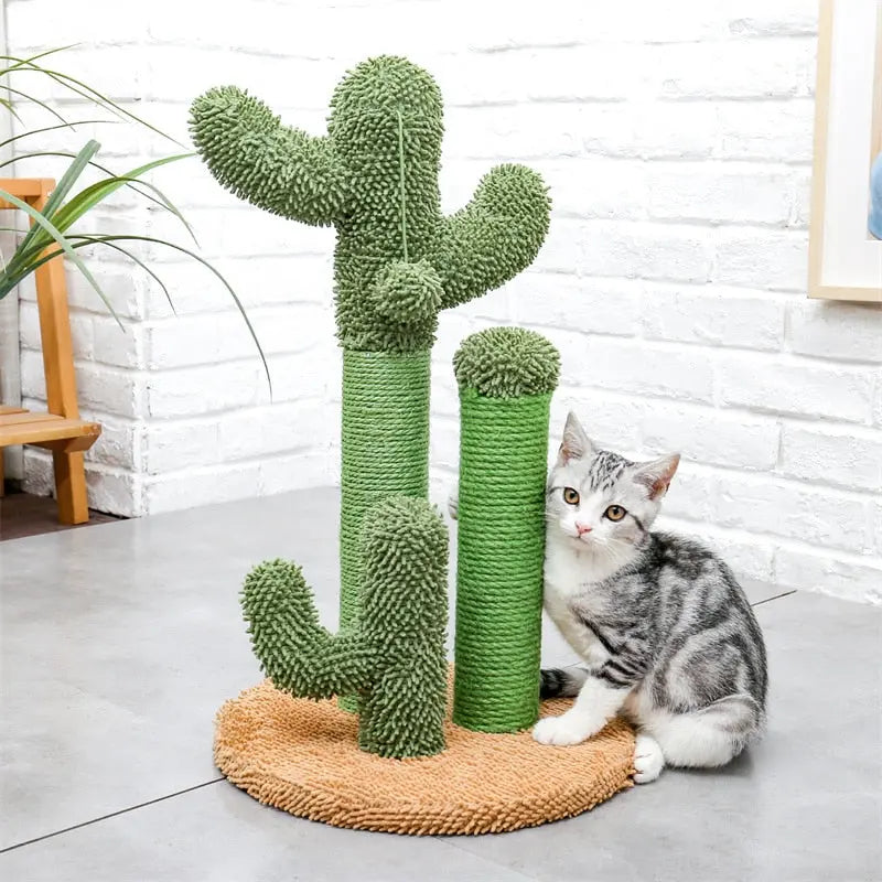 Cute Cactus Cat Tree Toy Fast Delivery happypetssupply